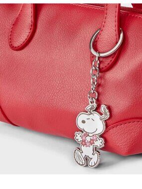 Snoopy Flowers Bag Charm Keychain NEW